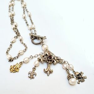 The Kinley Turq + Red Pearl Necklace main image 1